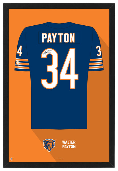 Chicago Bears Walter Payton Jersey Framed Print
