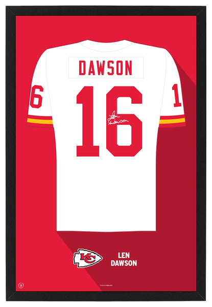 Kansas City Chiefs Len Dawson Jersey Framed Print