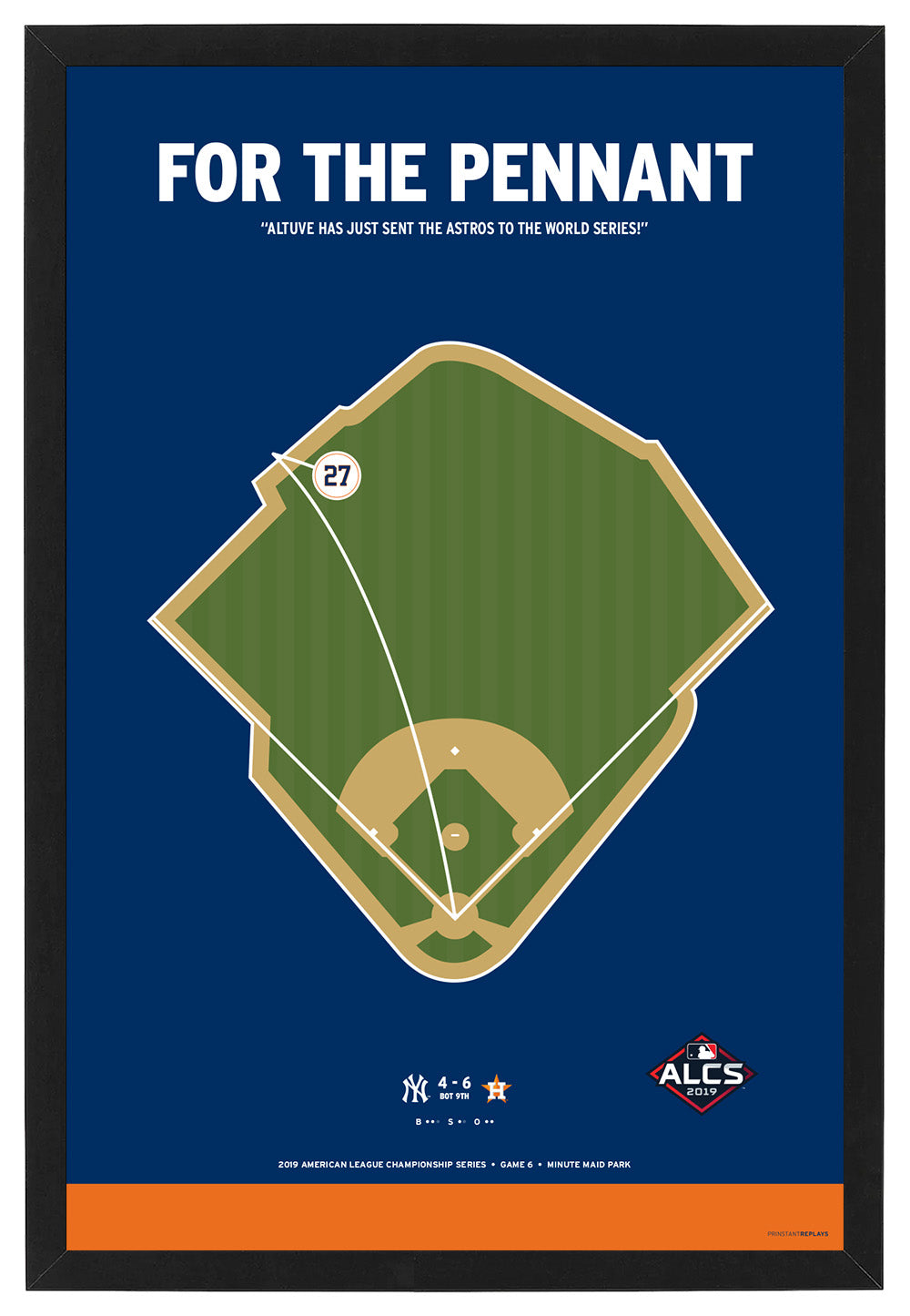 Jose Altuve For The Pennant Walk-Off Home Run Poster