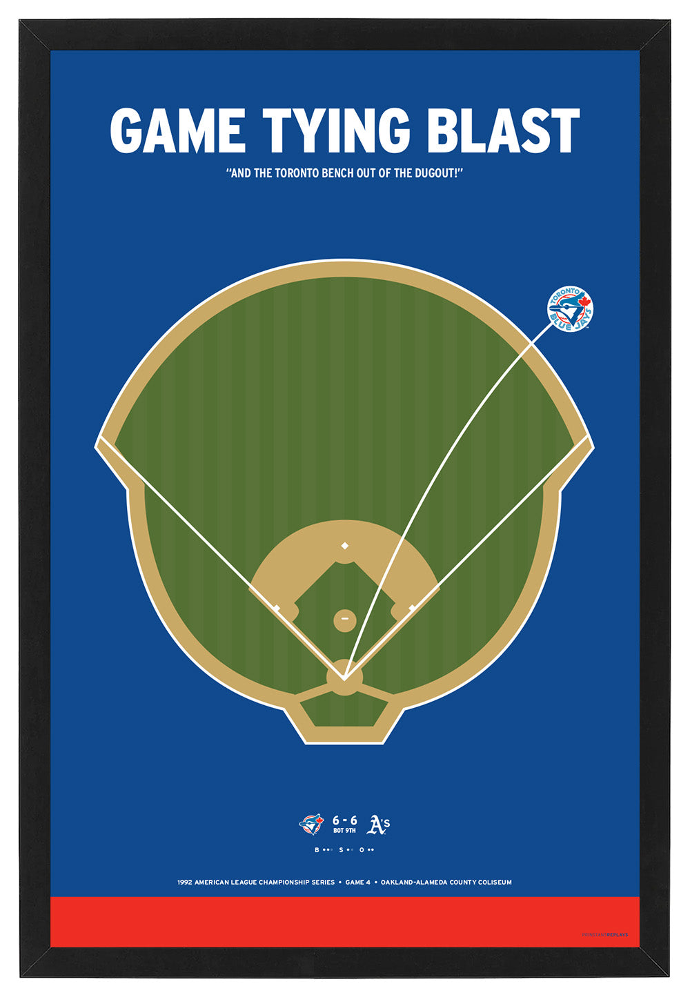 Blue Jays Alomar 1992 ALCS Walk-Off Framed Print