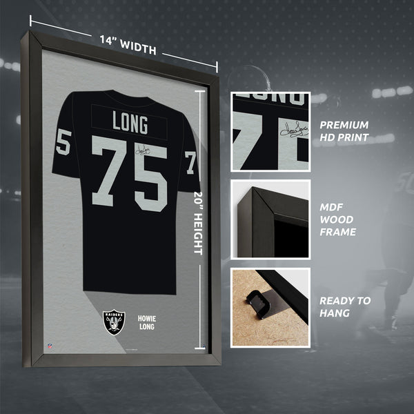 Oakland Raiders Howie Long Jersey Framed Print | Prinstant Replays