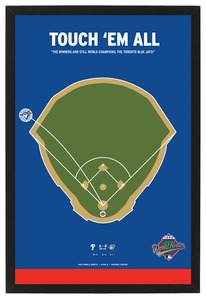 Blue Jays Touch 'Em All Joe Framed Print