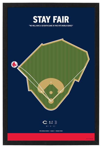 Red Sox Carlton Fisk "Stay Fair" Print