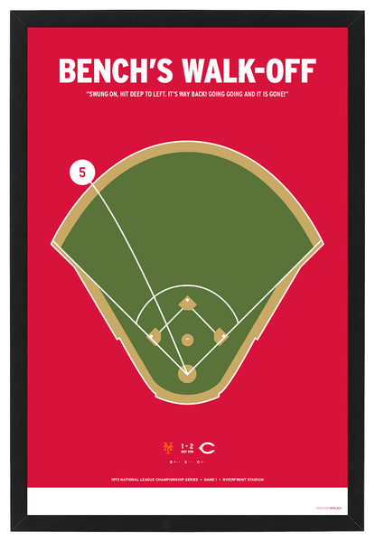 Reds Johnny Bench Walk-Off Print
