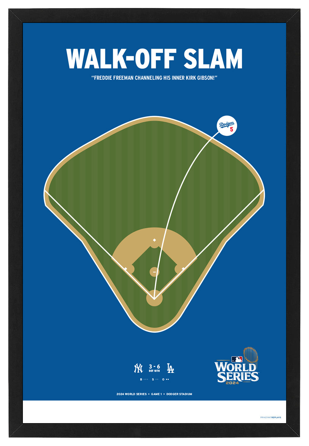 Dodgers Freddie Freeman Game 1 Walk-off Grand Slam Poster