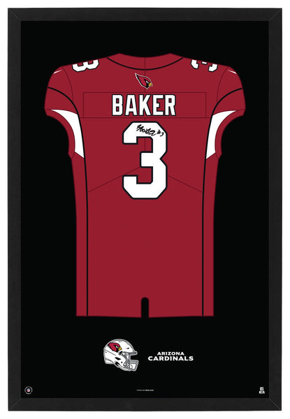 Arizona Cardinals Budda Baker Autographed Jersey Framed Print