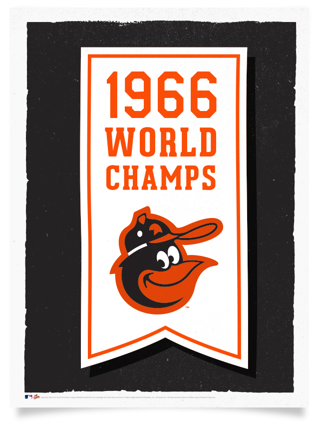 Orioles 1966 World Series Championship Flag Print
