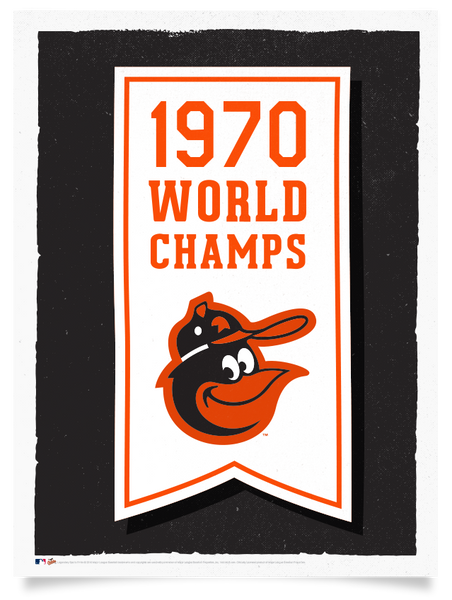 Orioles 1970 World Series Championship Flag Print