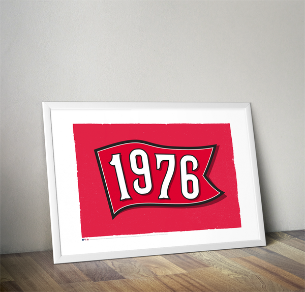 Reds 1976 Championship Flag Print