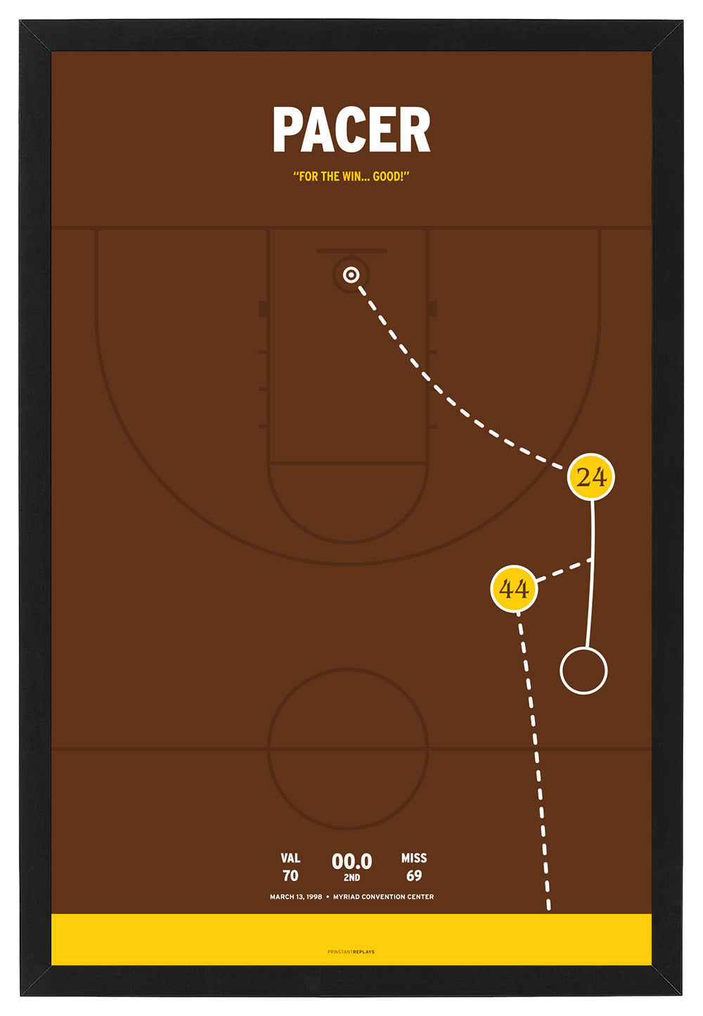 Valpo Bryce Drew Pacer Shot Framed Print
