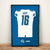 Detroit Lions Jared Goff Autographed Jersey Framed Print
