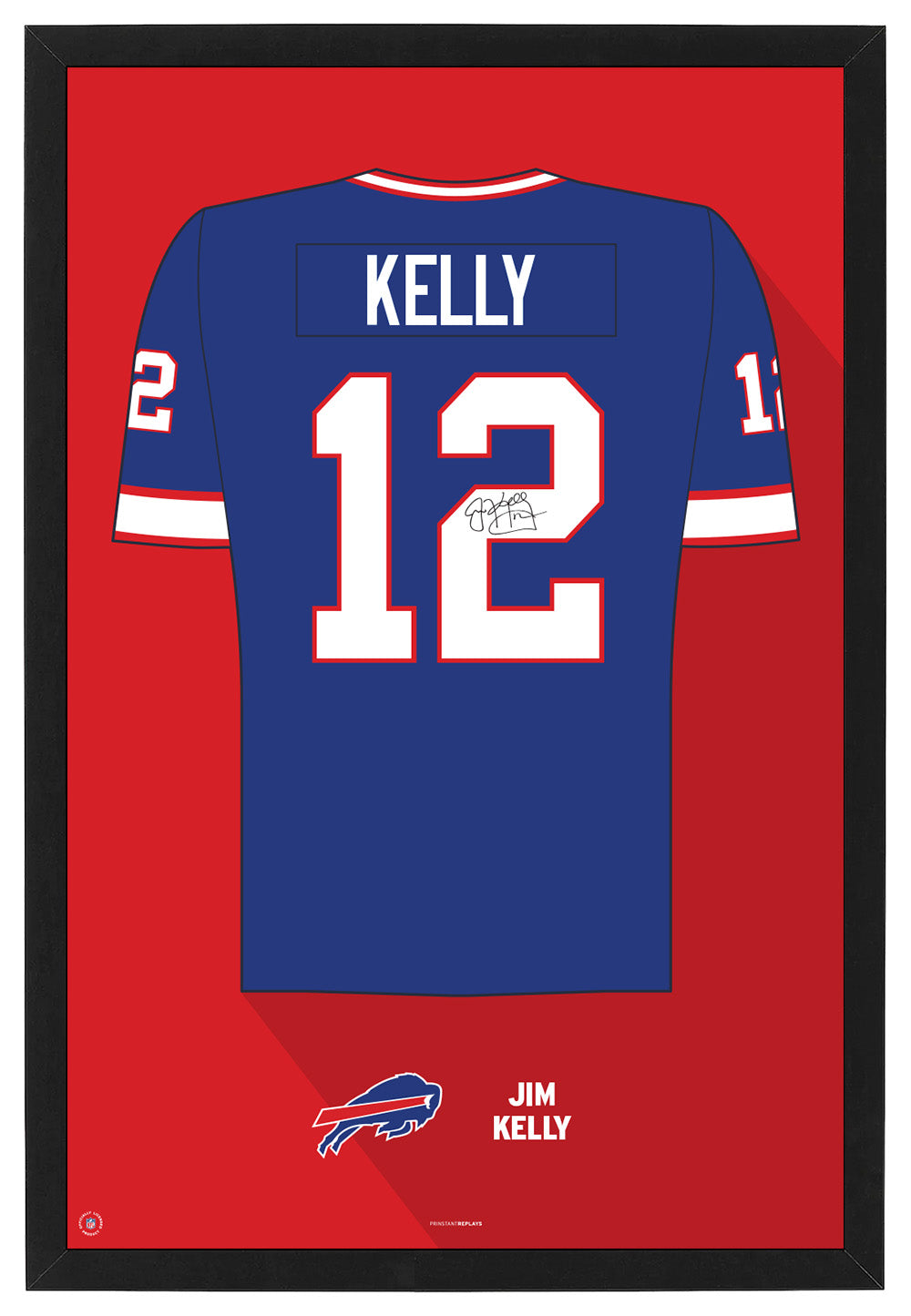 Buffalo Bills Jim Kelly Jersey Framed Print