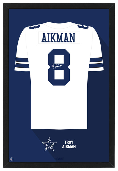 Dallas Cowboys Troy Aikman Jersey Framed Print