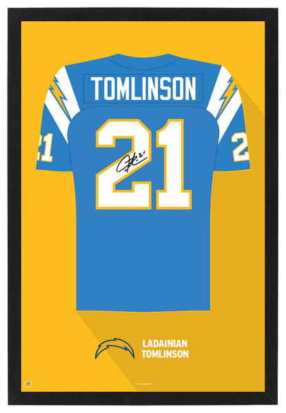 San Diego Chargers Ladanian Tomlinson Jersey Framed Print