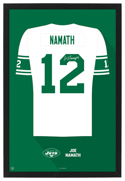 New York Jets Joe Namath Jersey Framed Print