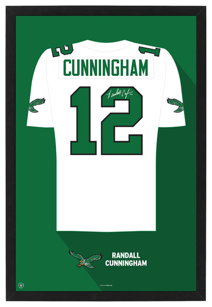 Philadelphia Eagles Randall Cunningham Jersey Framed Print