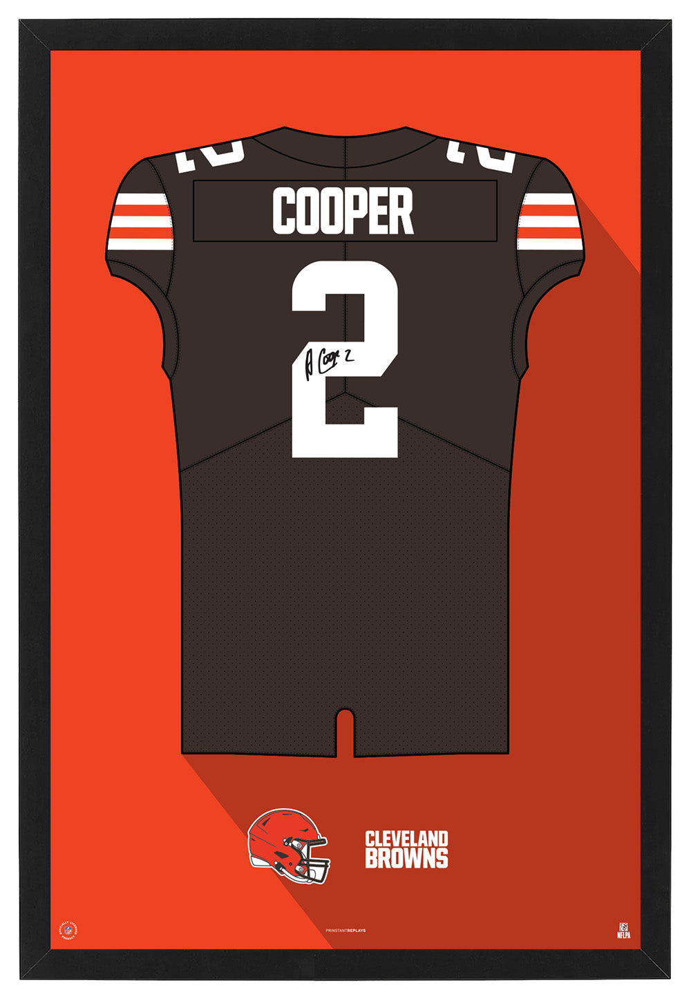 Cleveland Browns Amari Cooper Autographed Jersey Framed Print