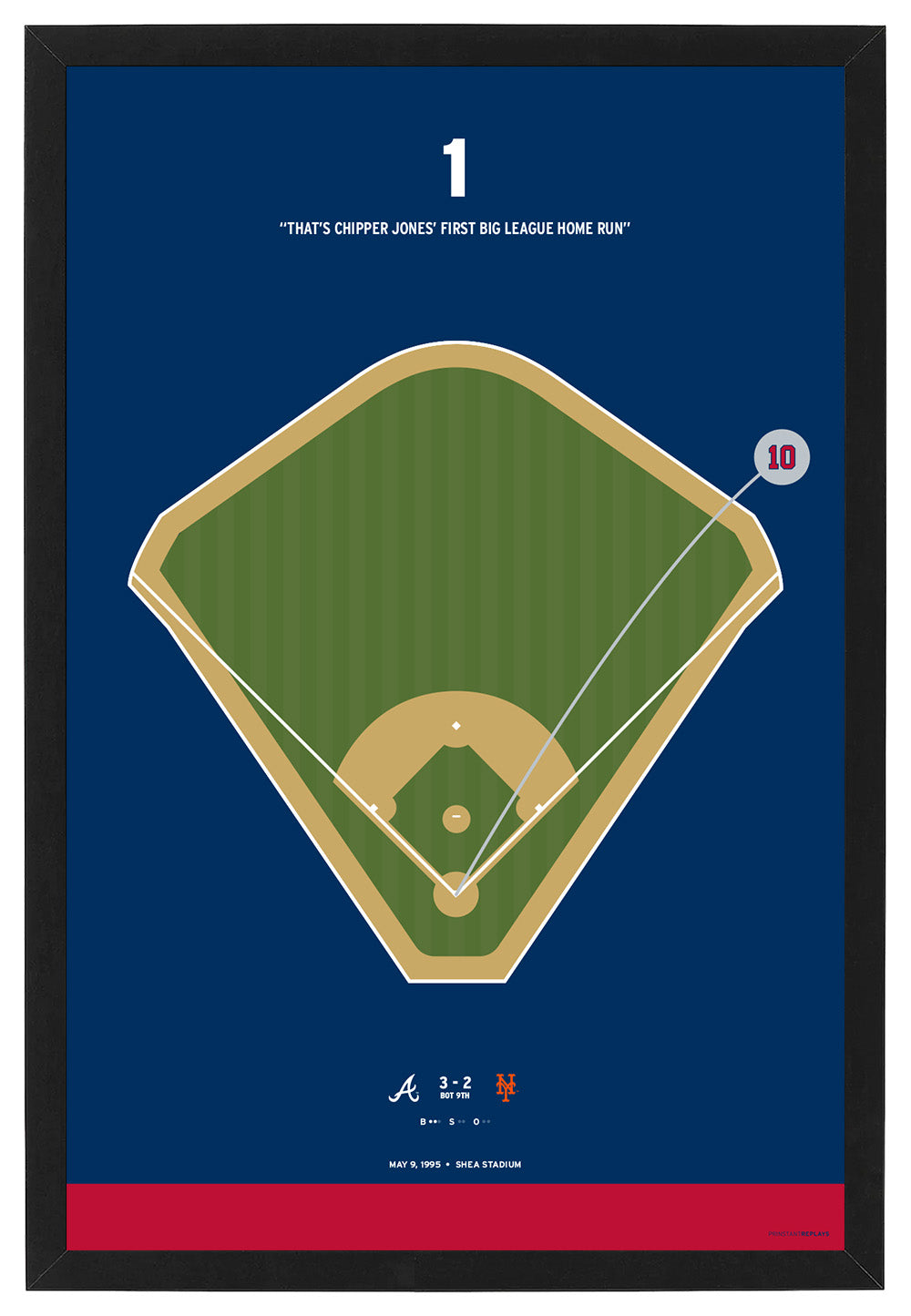 Chipper Jones First Home Run Poster