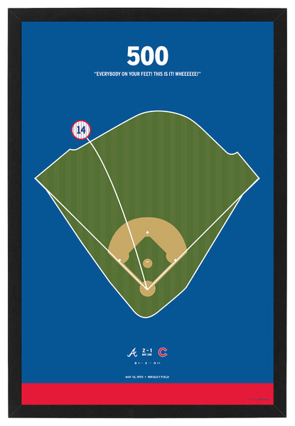 Ernie Banks 500th Home Run Print