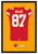 Kansas City Chiefs Travis Kelce Autographed Jersey Framed Print