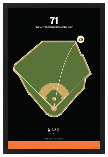 Giants Barry Bonds 71st Home Run Framed Print
