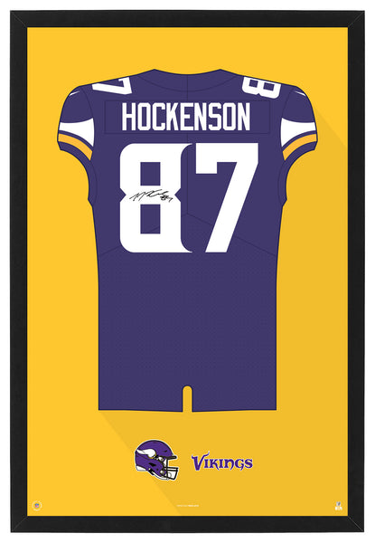 Minnesota Vikings T.J. Hockenson Autographed Jersey Framed Print