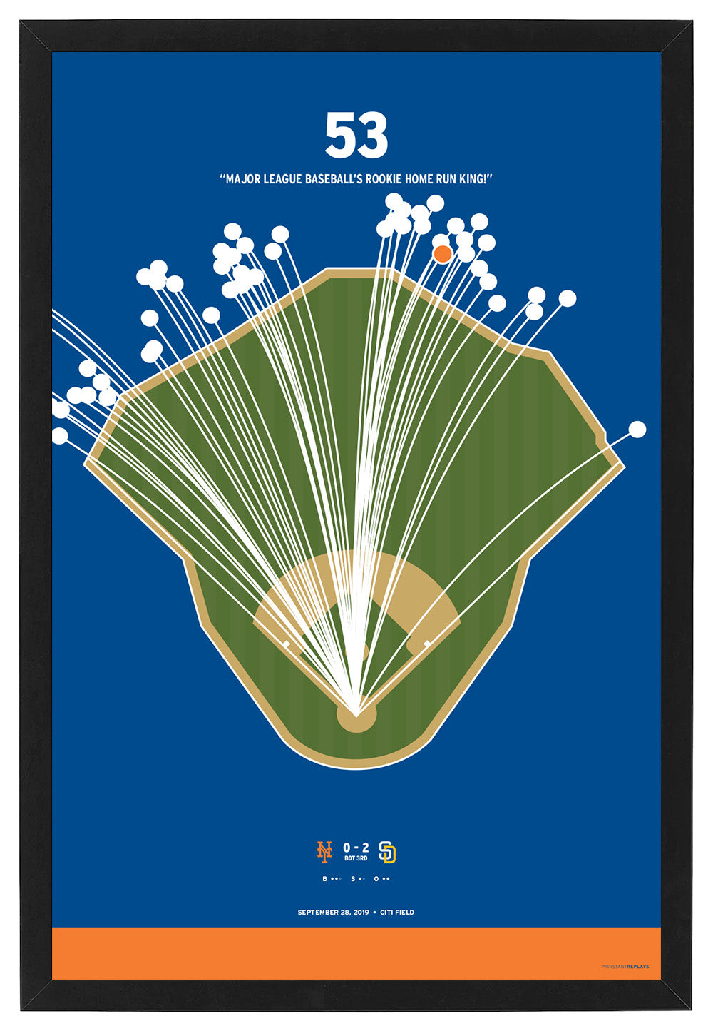 Mets Pete Alonso Rookie Home Run Record Print