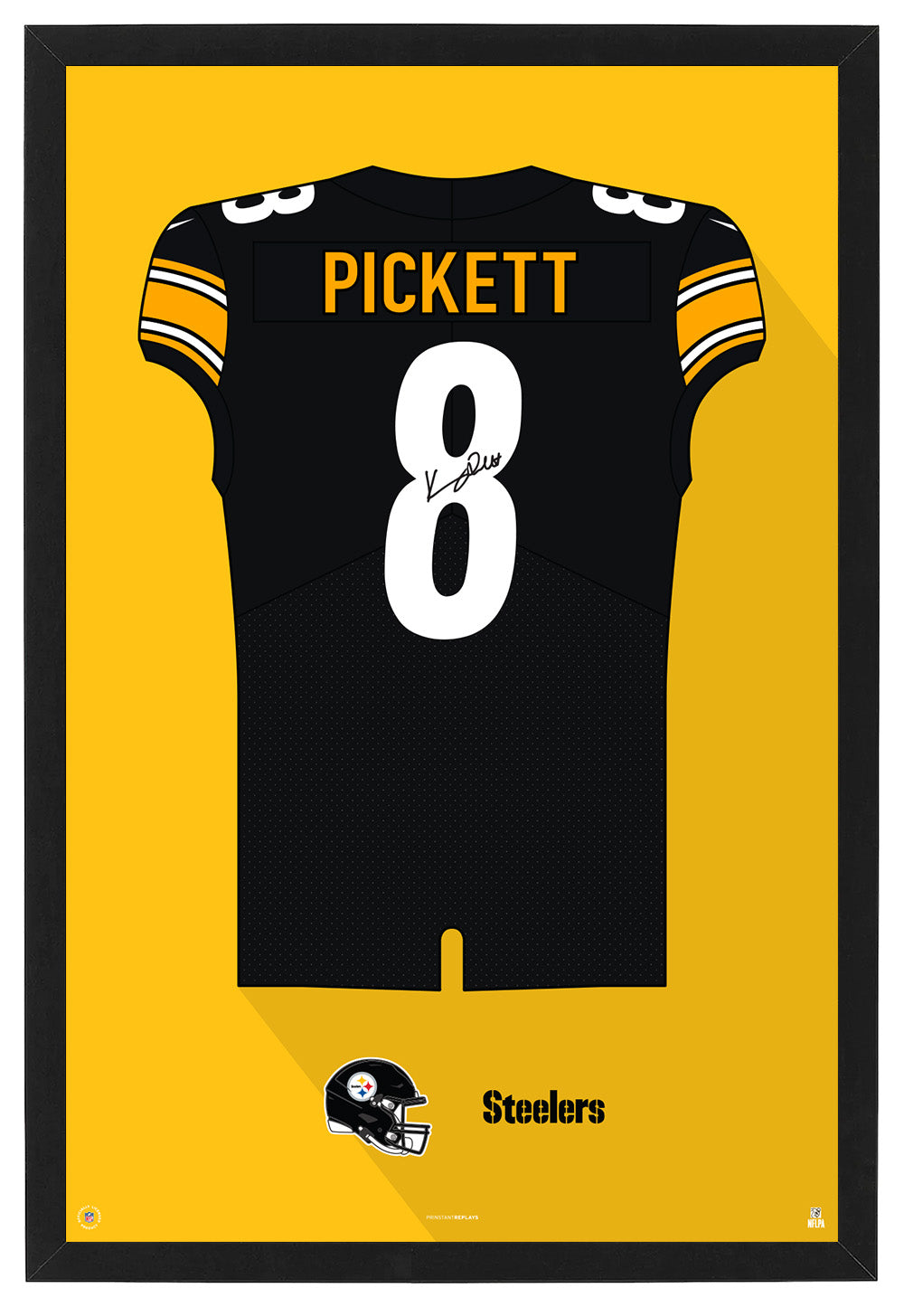 Pittsburgh Steelers Kenny Pickett Autographed Jersey Framed Print