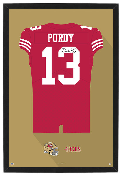 San Francisco 49ers Brock Purdy Autographed Jersey Framed Print