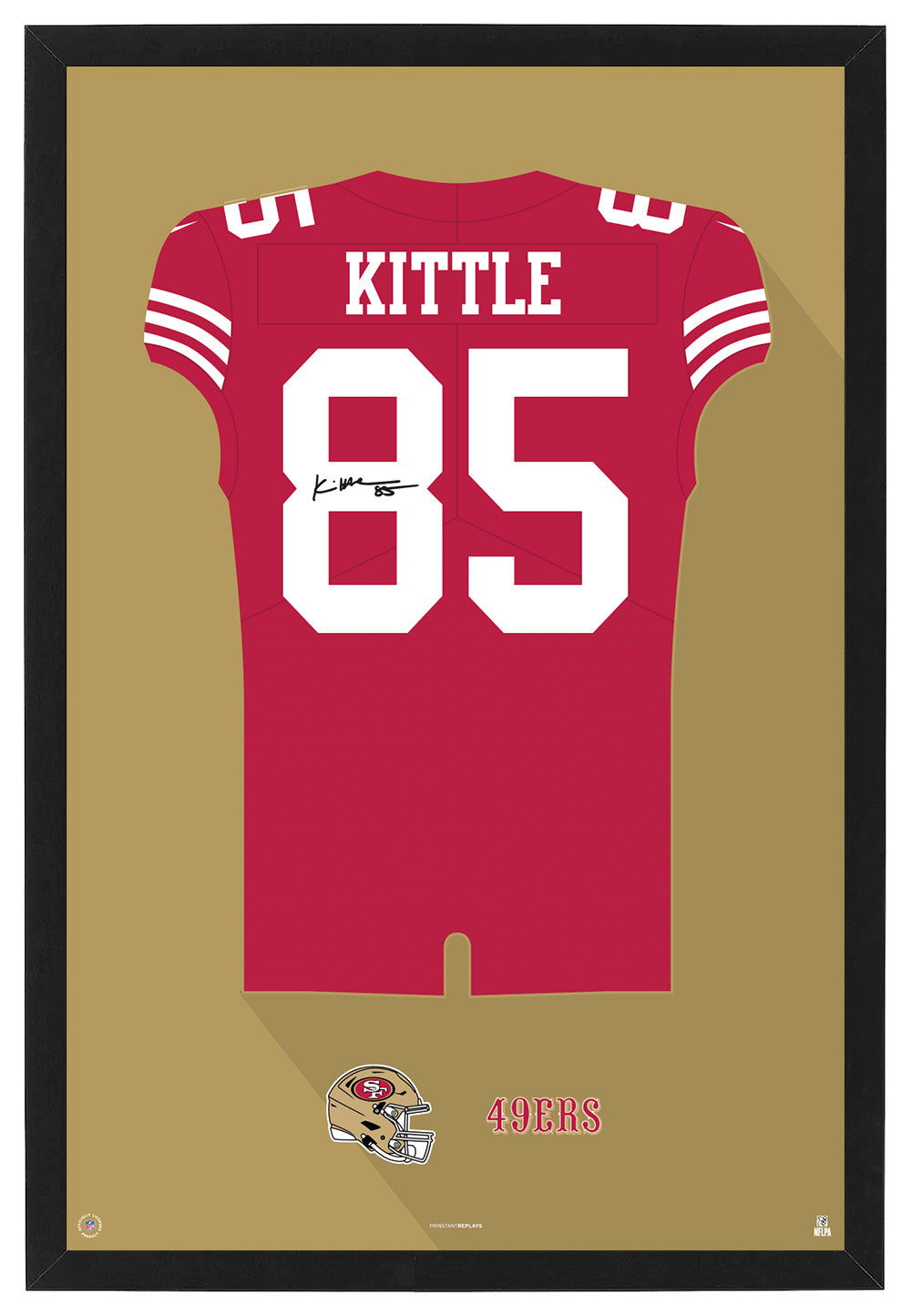 San Francisco 49ers George Kittle Autographed Jersey Framed Print