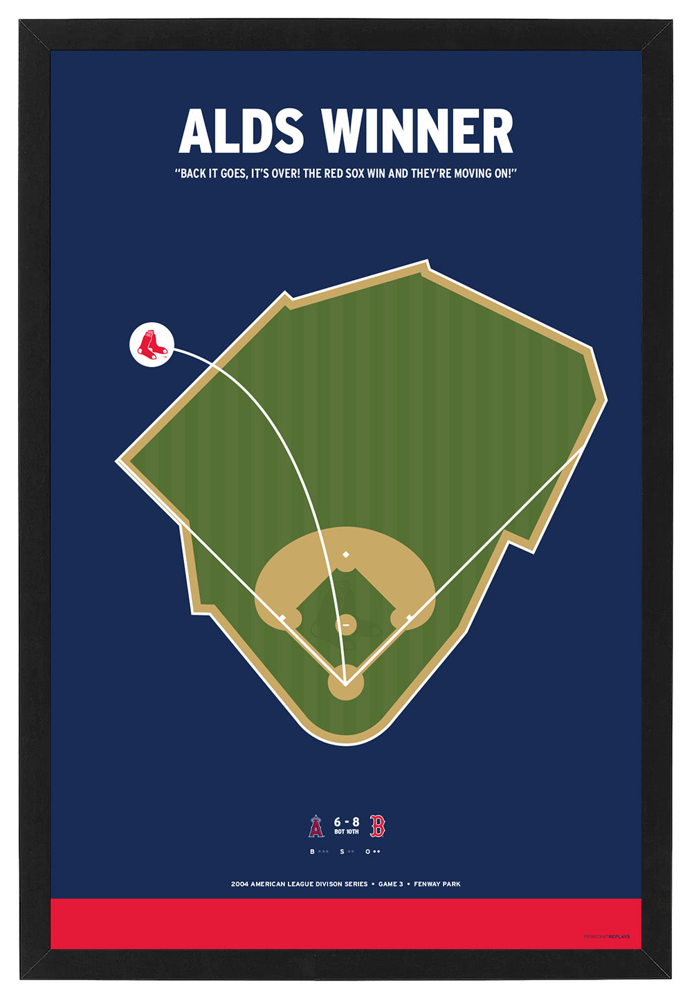Red Sox Ortiz ALDS Winner Print