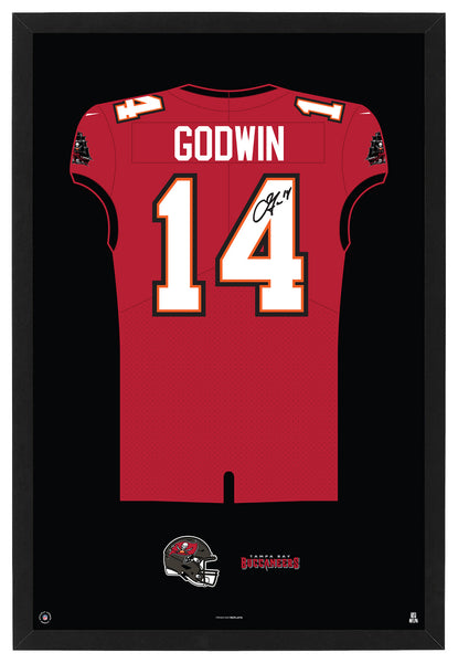 Tampa Bay Buccaneers Chris Godwin Autographed Jersey Framed Print