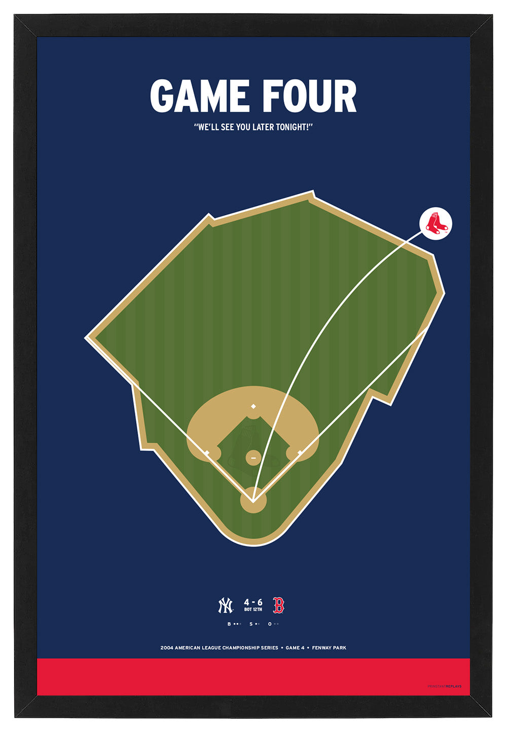 Red Sox Ortiz Game 4 Walk-Off Print