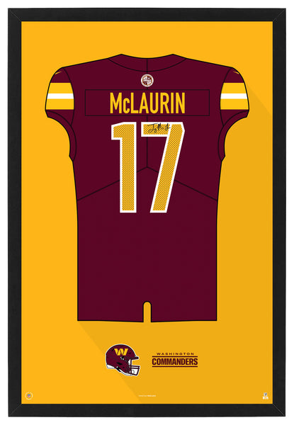 Washington Commanders Terry McLaurin Autographed Jersey Framed Print