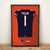 Chicago Bears Justin Fields Autographed Jersey Framed Print