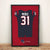 Houston Texans Dameon Pierce Autographed Jersey Framed Print