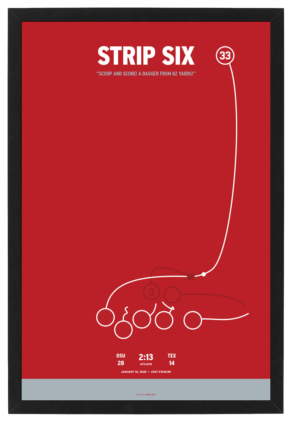 Ohio State Strip Six Framed Print