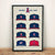 Angels History of Ball Caps Framed Print