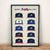 Braves History of Ball Caps Framed Print