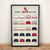 Cardinals History of Ball Caps Poster