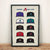 Diamondbacks History of Ball Caps Poster