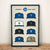 Mets History of Ball Caps Poster