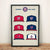 Nationals History of Ball Caps Poster