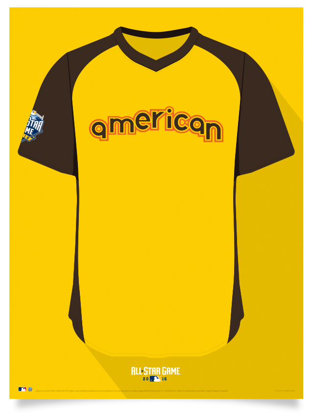 2016 American League All Star Jersey Print