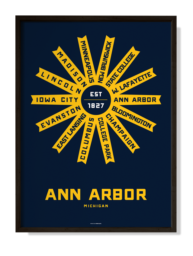 Ann Arbor, Michigan Print