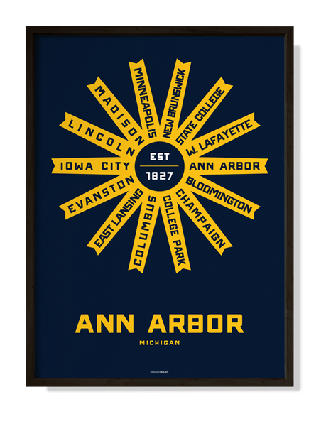 Ann Arbor, Michigan Print
