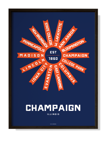 Champaign, Illinois Print
