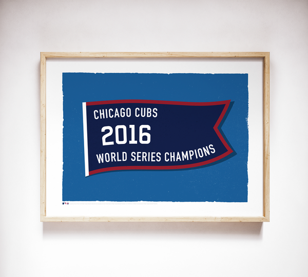 Cubs 2016 World Series Flag Print