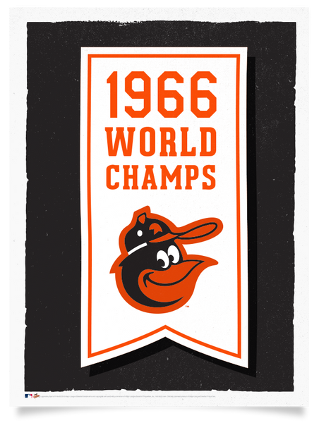 Orioles 1966 World Series Championship Flag Print