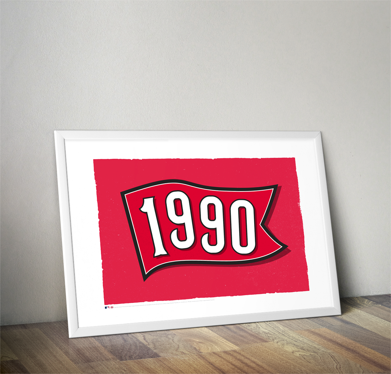 Reds 1990 Championship Flag Print